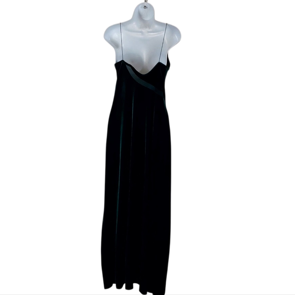 Free People Spliced Forest Green Velvet Maxi Dress - Picture 7 of 13